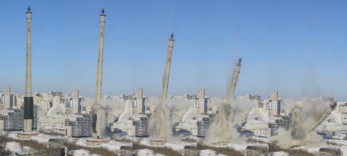 TV tower demolition Russia1