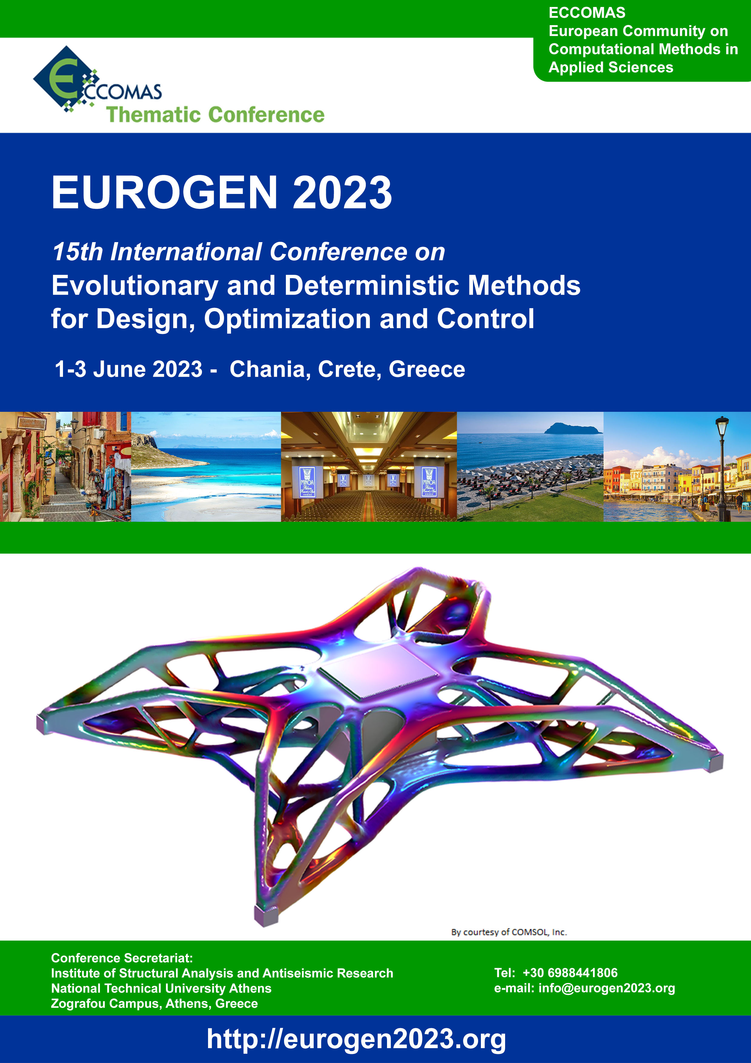 15th International Conference on Evolutionary and Deterministic Methods for Design, Optimization and Control (EUROGEN 2023)