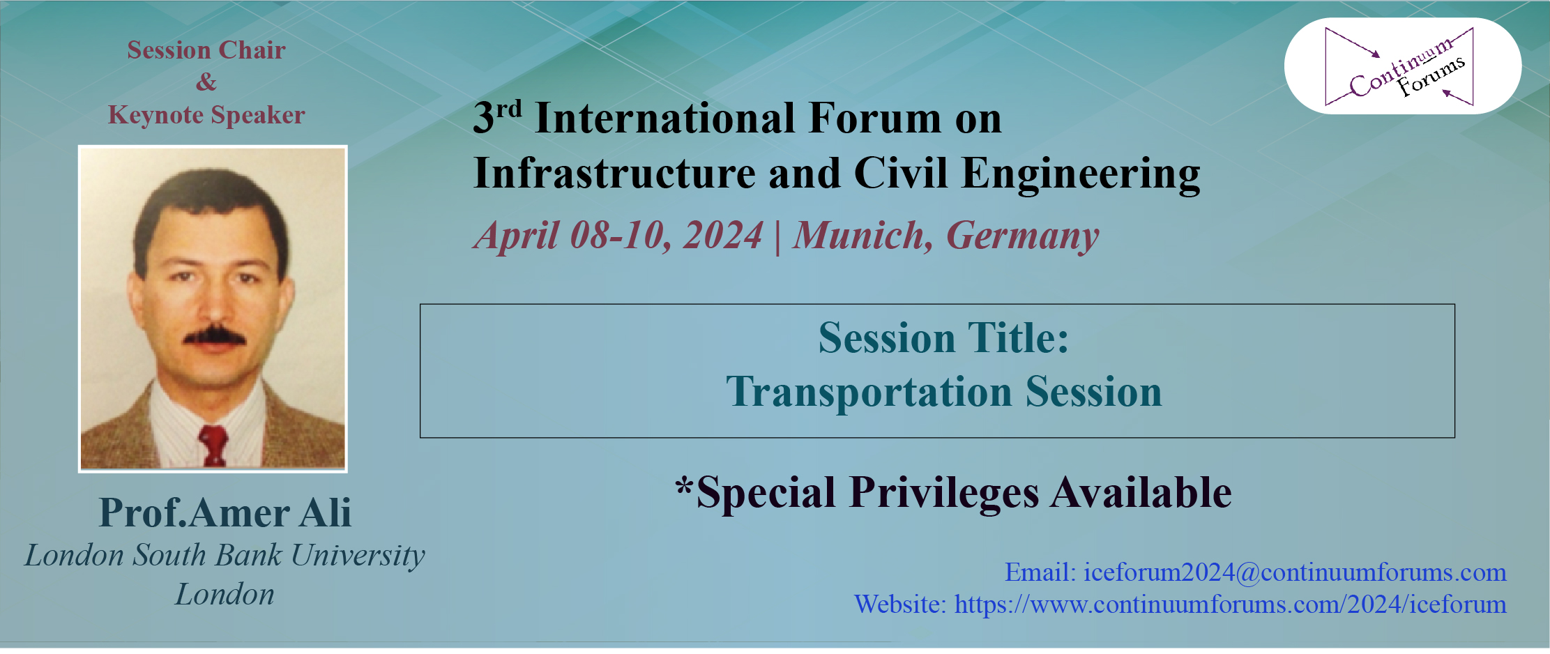 3rd International Forum on Infrastructure and Civil Engineering (ICEFORUM2024)