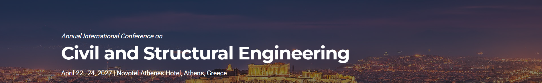 Annual International Conference on Civil and Structural Engineering (AICCSE2027)